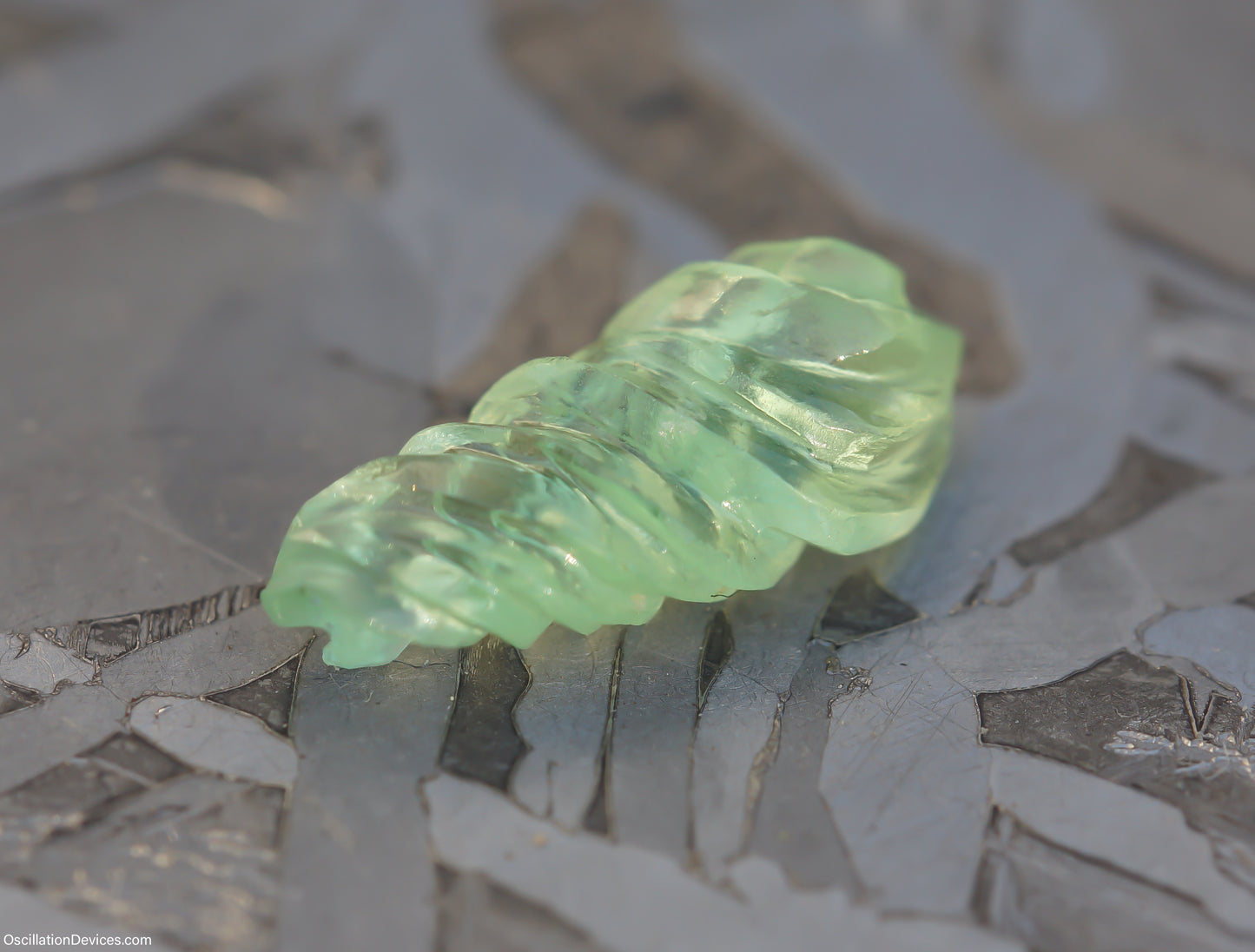 1.41ct Kenyan Kiwi Grossular Garnet Carving