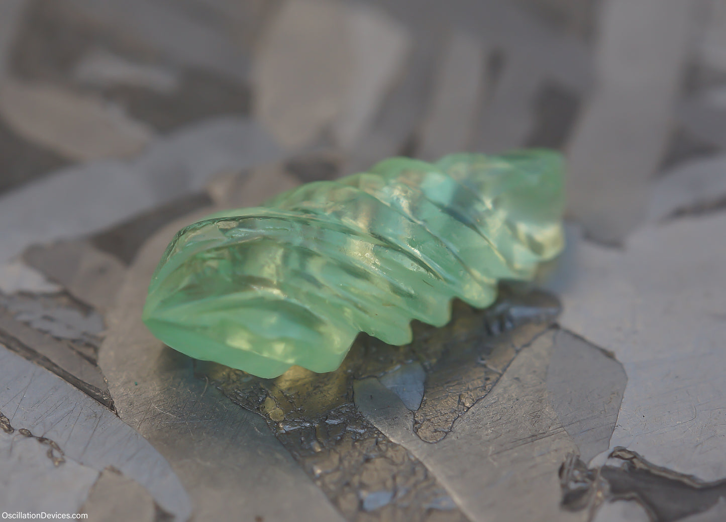1.41ct Kenyan Kiwi Grossular Garnet Carving