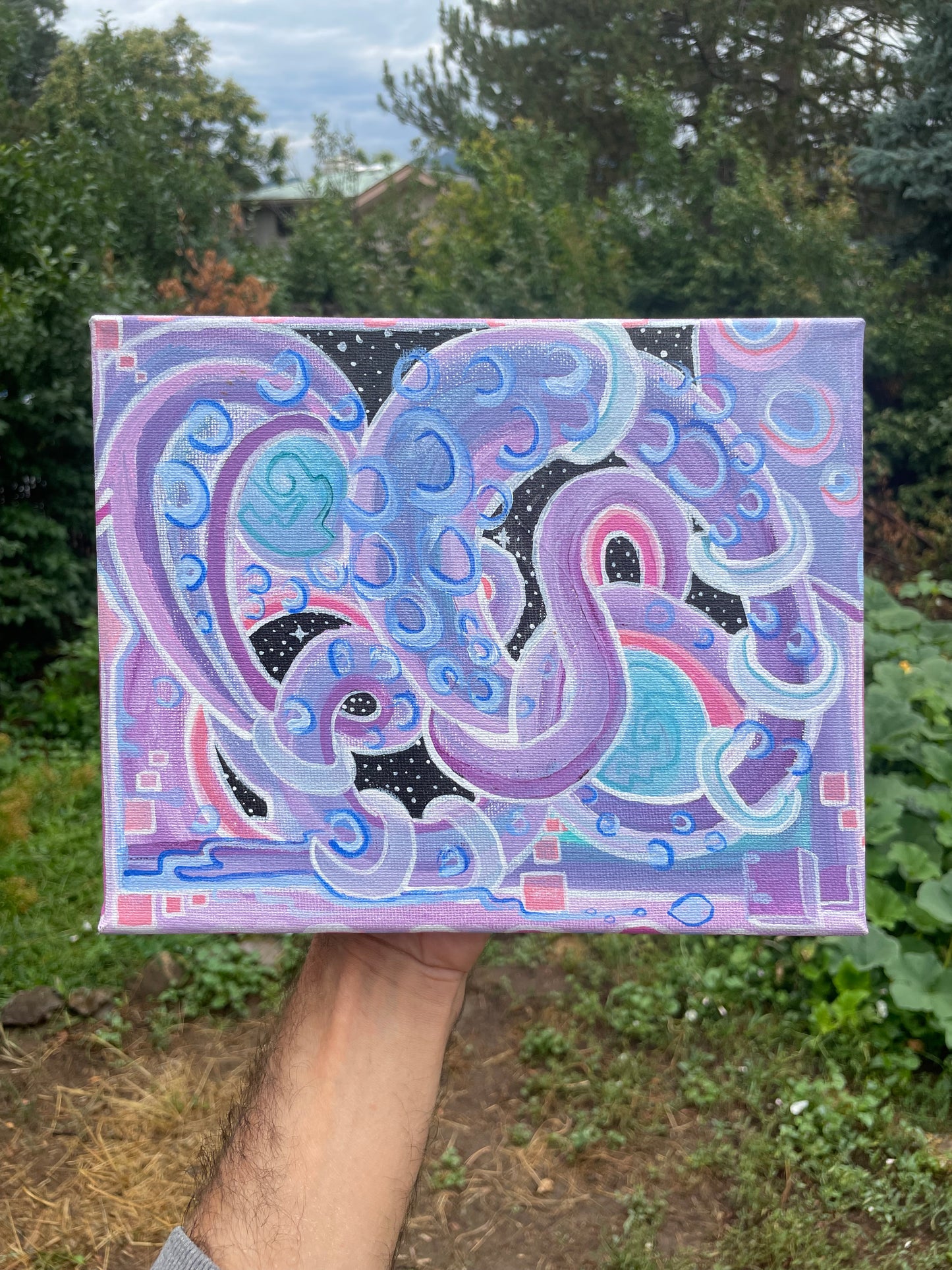 “Bubble Matrix” 8x10 Original Painting