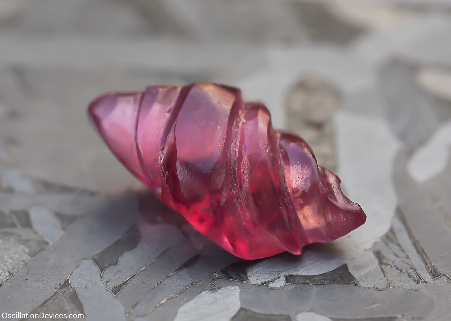 3.79ct Tanzanian Rhodolite Garnet Carving