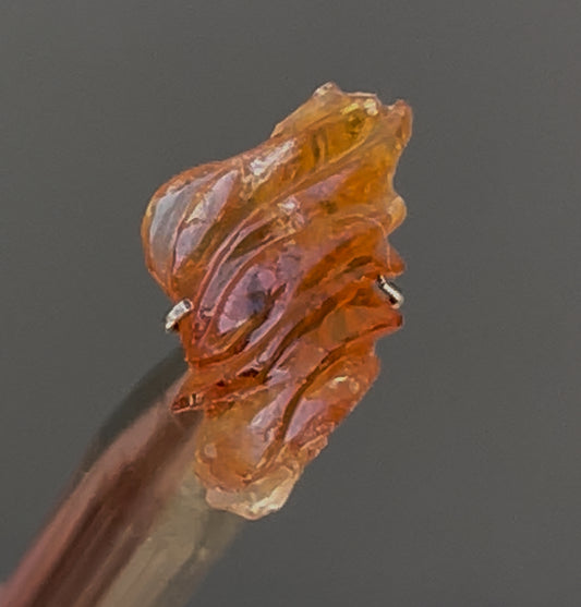 4.53ct Tanzanian Spessartine Garnet Carving